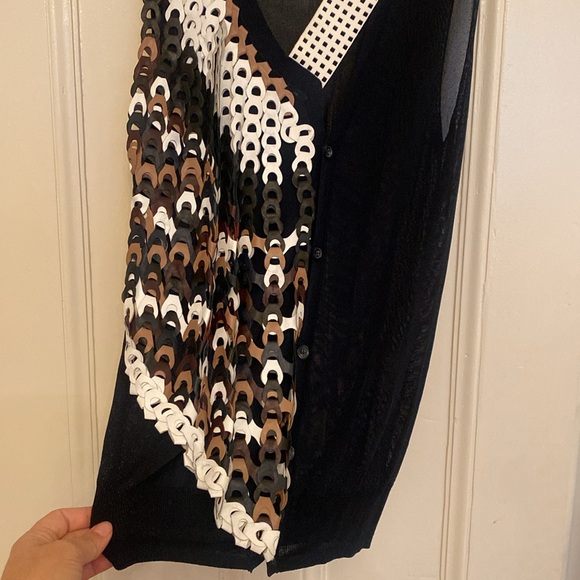 J W Anderson cardigan vest with leather details -size us 6-excellent condition - Picture 8 of 8